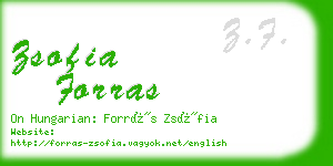 zsofia forras business card